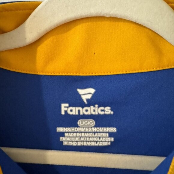 Men's Los Angeles Rams Fanatics Quarter Zip Jacket Size Large EUC - Picture 3 of 4